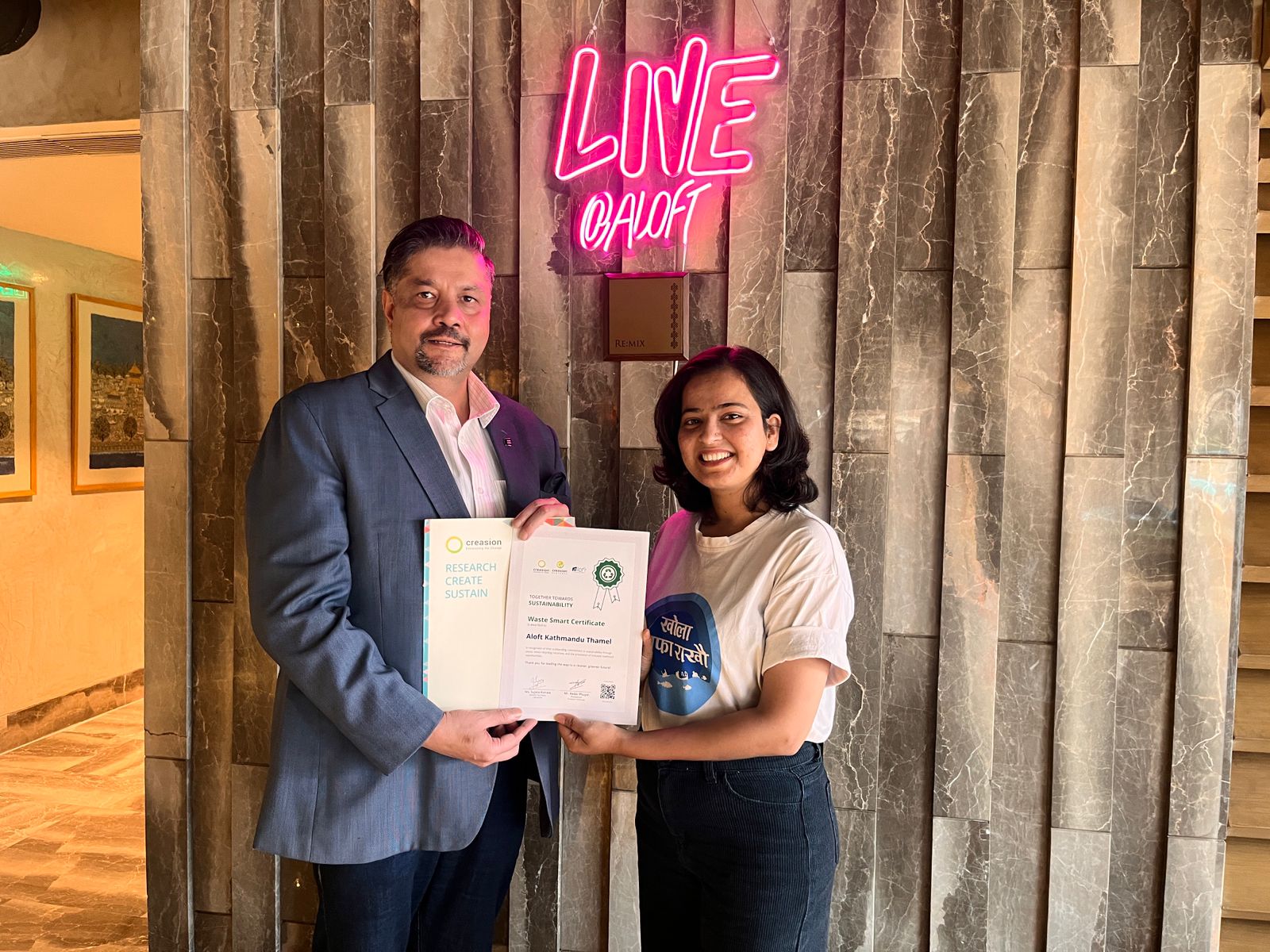 Aloft Kathmandu Thamel Becomes First 5-Star Hotel in Nepal to Receive 'Waste Smart Certificate'