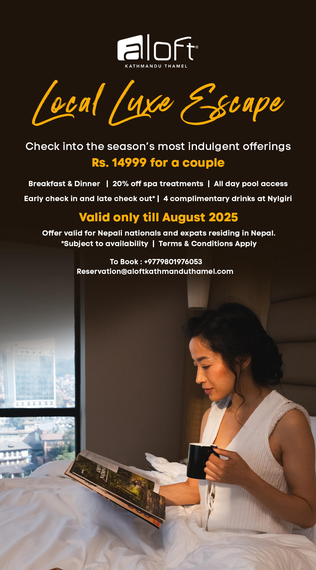 A Stylish City Getaway for Two at Aloft Kathmandu Thamel