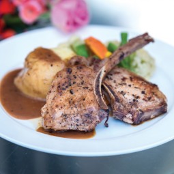 Grilled Pork Chop with Butter Pepper Sauce